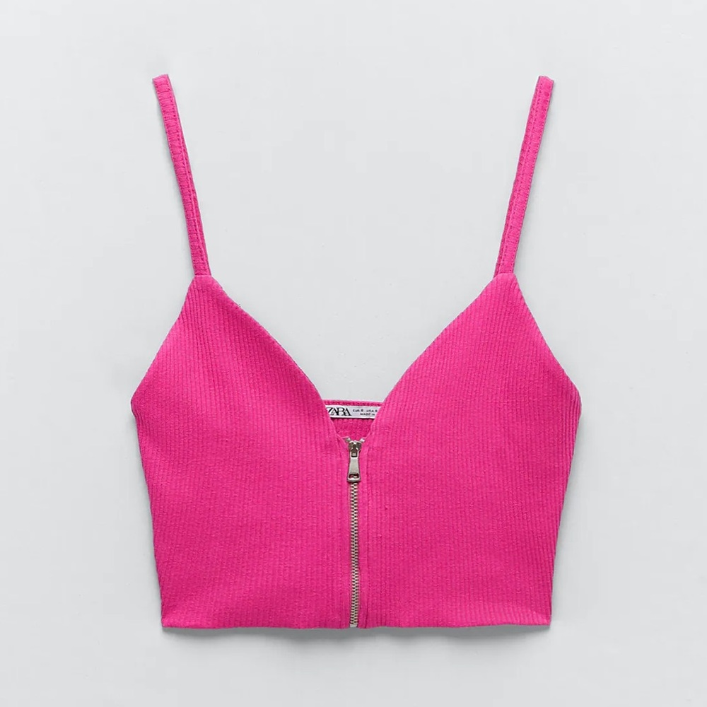 Zara Zippered Rib Top - Picture 4 of 6